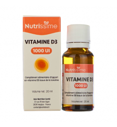 Vitamine D3 1000 UI - Huile - Flacon seul