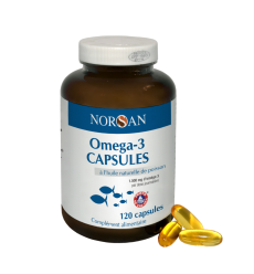 Oméga-3 capsules NORSAN - 120 capsules - Flacon seul