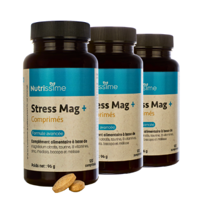 Magnésium "Stress Mag +" Nouvelle formule - Lot de 3