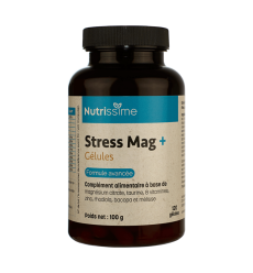 Magnésium "Stress Mag +" GÉLULES - Nouvelle formule - Flacon seul