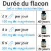 Magnésium "Stress Mag +" 180 gélules + cofacteurs - Lot de 3 flacons durée flacon