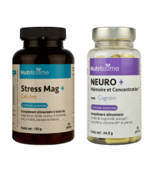 Pack FOCUS - Stress Mag + & Neuro+ Lot de 2 flacons