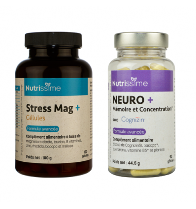 FOCUS - Stress Mag + & Neuro+ Pack de 2 flacons