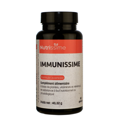 IMMUNISSIME - Formule immunité - Flacon seul - 90 gélules face