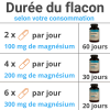 Magnésium "Stress Mag +" Nouvelle formule - Flacon seul durée