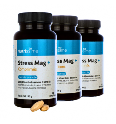 Magnésium "Stress Mag +" Nouvelle formule - Lot de 3