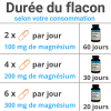  Magnésium "Stress Mag +" 180 gélules + cofacteurs - Lot de 3 flacons durée flacon