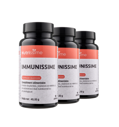 IMMUNISSIME - Formule immunité - Lot de 3 flacons face