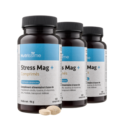 Magnésium "Stress Mag +" Nouvelle formule - Lot de 3