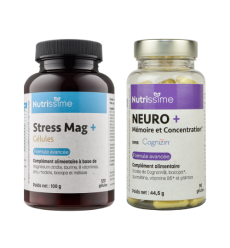 Pack FOCUS - Stress Mag + & Neuro+ Lot de 2 flacons