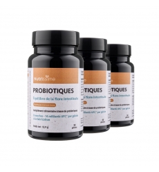 Probiotiques - Équilibre de la flore intestinale - Lot de 3 flacons