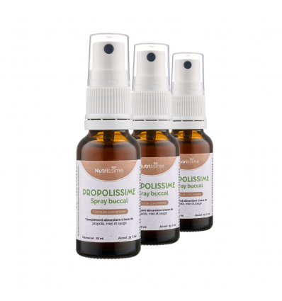 Propolissime - Spray propolis, miel & sauge - lot 3 flacons